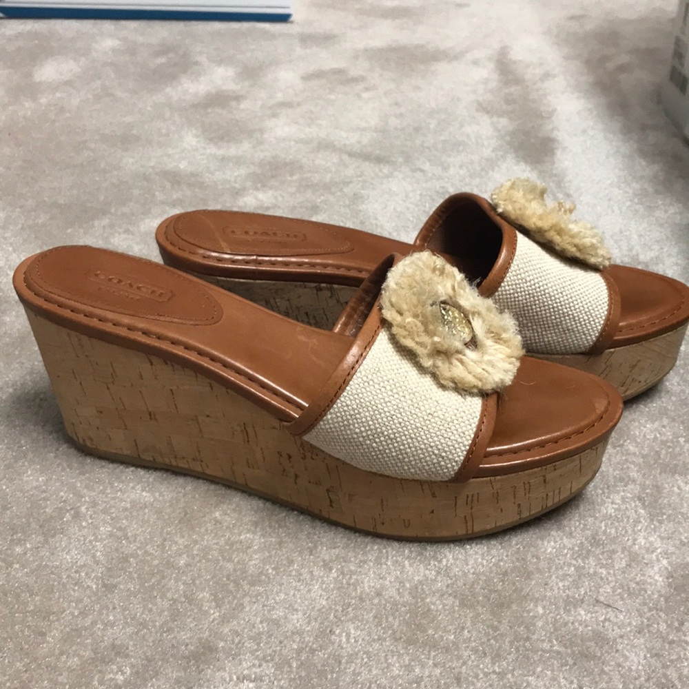 Coach Platform wedge mules